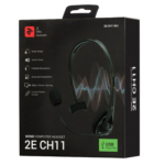 2E Гарнітура ПК моно On-ear CH11 USB, omni-mic, 2м, чорний