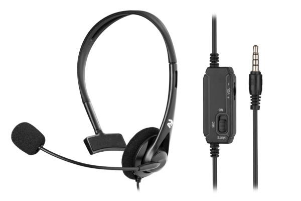 2E Гарнитура ПК моно On-ear CH11 mini-jack, omni-mic, 1.2м, черный