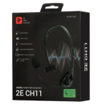 2E Гарнитура ПК моно On-ear CH11 mini-jack, omni-mic, 1.2м, черный