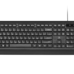 2E Keyboard membrane KS130 105key, USB-A, EN/UK/RU, black