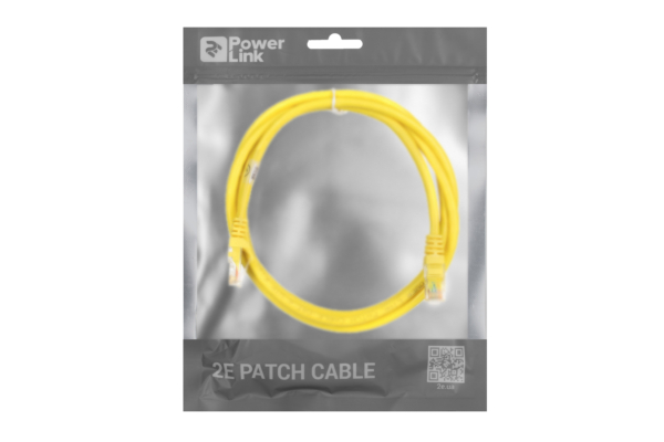 2E Cat 6,UTP,RJ45, 26AWG ,7/0.16 Cu, 1.50 m,PVC, Yellow