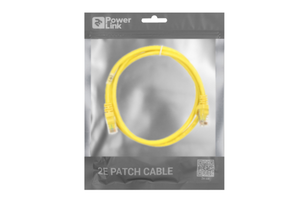 2E Cat 6,UTP,RJ45, 26AWG ,7/0.16 Cu, 1.00 m,PVC, Yellow