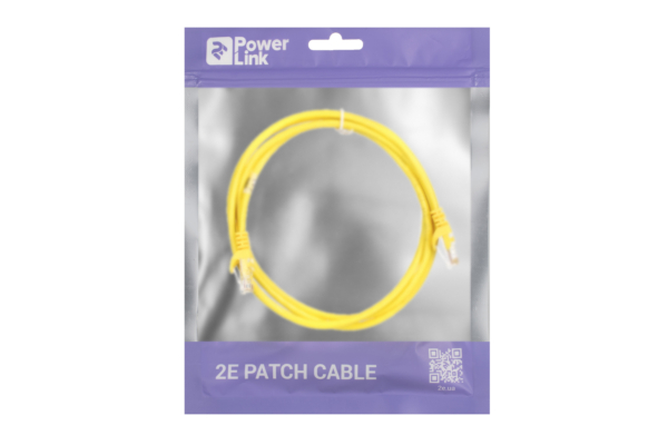 2E Cat 5e, UTP, RJ45, 26AWG ,7/0.16 CCA, 1.50 m, PVC, Yellow