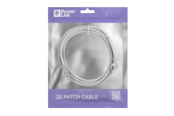 2E Cat 5e, UTP, RJ45, 26AWG ,7/0.16 CCA, 2.20 m, PVC, Grey