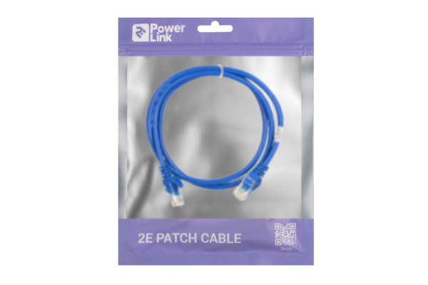 2E Cat 5e, UTP, RJ45, 26AWG ,7/0.16 Cu, 1.00 m, PVC, Blue