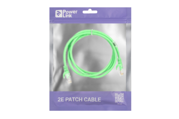 2E Cat 5e, UTP, RJ45, 26AWG ,7/0.16 Cu, 1.20 m, PVC, Green