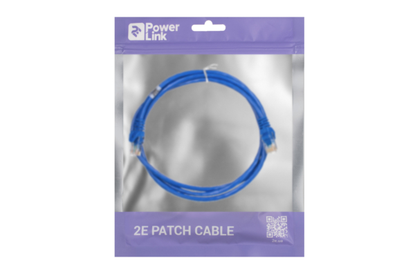 2E Cat 5e, UTP, RJ45, 26AWG ,7/0.16 Cu, 1.50 m, PVC, Blue