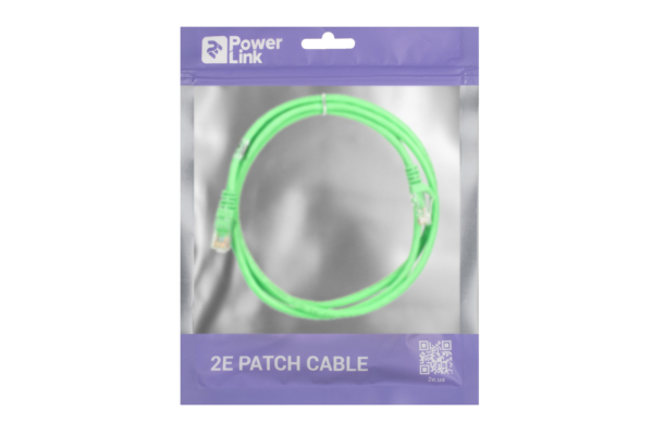 2E Cat 5e, UTP, RJ45, 26AWG ,7/0.16 Cu, 1.50 m, PVC, Green