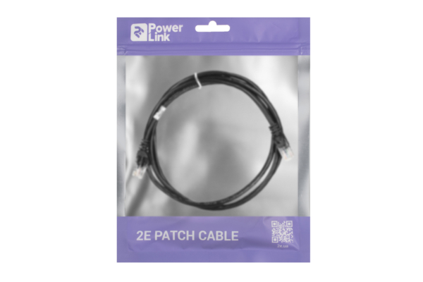 2E Cat 5e, UTP, RJ45, 26AWG ,7/0.16 Cu, 2.00 m, PVC, Black