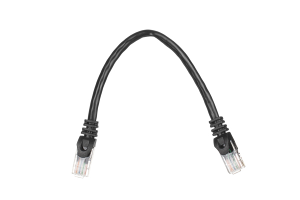 2E Cat 6, UTP, RJ45, 26AWG, 7/0.16 Cu, 0.20 m, PVC, Black