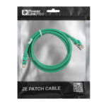 2E Cat 6, Shielding S-FTP, metal foil pairs, braided cable, RJ45, 4X2 27AWG, 7/0.14 Cu, 1.50 m, PVC, Green