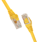 2E Cat 6, Shielding S-FTP, metal foil pairs, braided cable, RJ45, 4X2 27AWG, 7/0.14 Cu, 1.50 m, PVC, Yellow