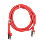 2E Cat 6, Shielding S-FTP, metal foil pairs, braided cable, RJ45, 4X2 27AWG, 7/0.14 Cu, 1.50 m, PVC, Red