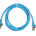 2E Cat 6, Shielding S-FTP, metal foil pairs, braided cable, RJ45, 4X2 27AWG, 7/0.14 Cu, 1.50 m, PVC, Blue