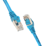 2E Cat 6, Shielding S-FTP, metal foil pairs, braided cable, RJ45, 4X2 27AWG, 7/0.14 Cu, 1.50 m, PVC, Blue