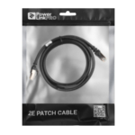 2E Cat 6, Shielding S-FTP, metal foil pairs, braided cable, RJ45, 4X2 27AWG, 7/0.14 Cu, 1.50 m, PVC, Black