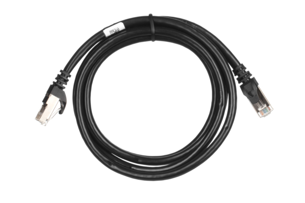 2E Cat 6, Shielding S-FTP, metal foil pairs, braided cable, RJ45, 4X2 27AWG, 7/0.14 Cu, 1.50 m, PVC, Black