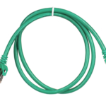 2E Cat 6, Shielding S-FTP, metal foil pairs, braided cable, RJ45, 4X2 27AWG, 7/0.14 Cu, 1.00 m, PVC, Green