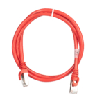 2E Cat 6, Shielding S-FTP, metal foil pairs, braided cable, RJ45, 4X2 27AWG, 7/0.14 Cu, 1.00 m, PVC, Red