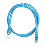 2E Cat 6, Shielding S-FTP, metal foil pairs, braided cable, RJ45, 4X2 27AWG, 7/0.14 Cu, 1.00 m, PVC, Blue