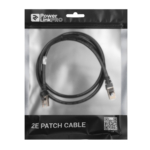 2E Cat 6, Shielding S-FTP, metal foil pairs, braided cable, RJ45, 4X2 27AWG, 7/0.14 Cu, 1.00 m, PVC, Black