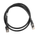 2E Cat 6, Shielding S-FTP, metal foil pairs, braided cable, RJ45, 4X2 27AWG, 7/0.14 Cu, 1.00 m, PVC, Black