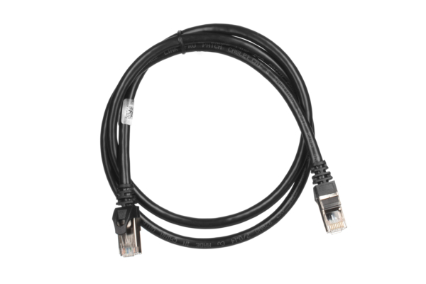 2E Cat 6, Shielding S-FTP, metal foil pairs, braided cable, RJ45, 4X2 27AWG, 7/0.14 Cu, 1.00 m, PVC, Black