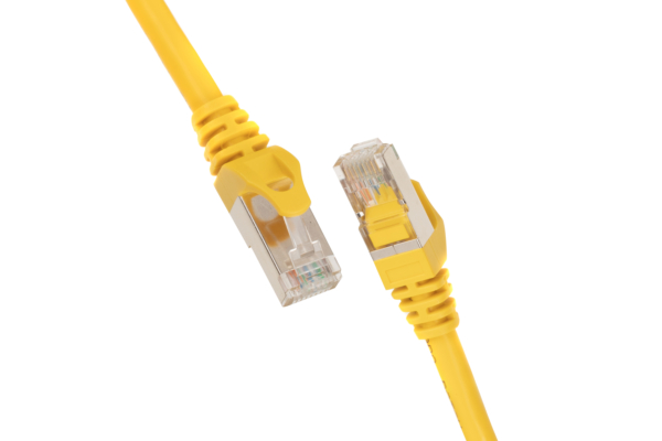 2E Cat 6, S-FTP екран. фольга з обплетенням, RJ45, 4Х2 27AWG, 7/0.14 Cu, 0.50 m, PVC, Yellow