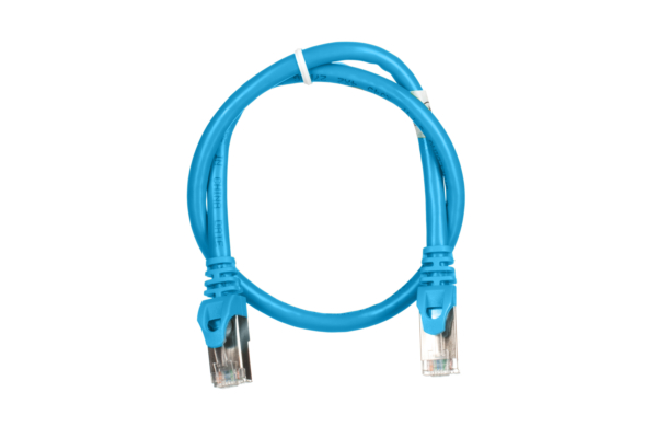 2E Cat 6, Shielding S-FTP, metal foil pairs, braided cable, RJ45, 4X2 27AWG, 7/0.14 Cu, 0.50 m, PVC, Blue