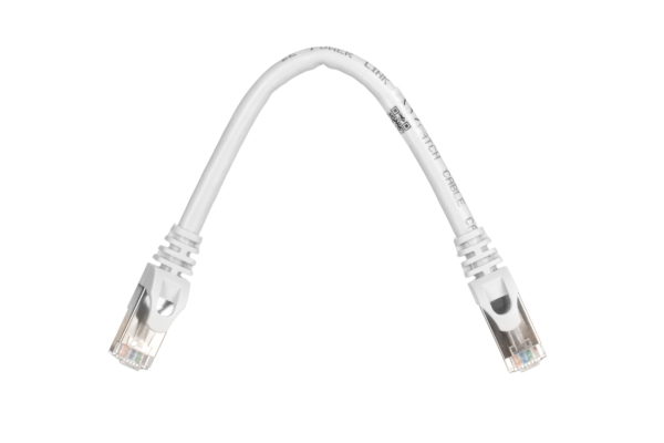 2E Cat 6, Shielding S-FTP, metal foil pairs, braided cable, RJ45, 4X2 27AWG, 7/0.14 Cu, 0.20 m, PVC, Grey