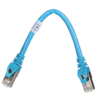 2E Cat 6, Shielding S-FTP, metal foil pairs, braided cable, RJ45, 4X2 27AWG, 7/0.14 Cu, 0.20 m, PVC, Blue