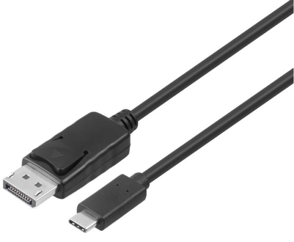 2E Кабель USB-C > DisplayPort, 1м, чорний