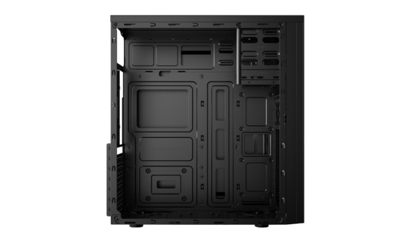 2E PC case Alfa E185 without PSU, 1xUSB3.0, 2xUSB2.0, VGA 310mm, ATX, black