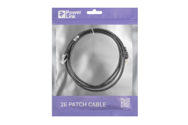 2E Patch Cable Cat 5e,UTP,RJ45, 26AWG ,7/0.16 CCA, 2.00 m, PVC, Black