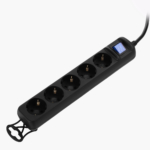 2E Power strip 5XSchuko with switch, 3G*1.5мм, 1.5m, black