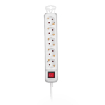 2E Power strip 5XSchuko with switch, 3G*1.5мм, 5m, white