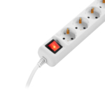 2E Power strip 5XSchuko with switch, 3G*1.5мм, 5m, white