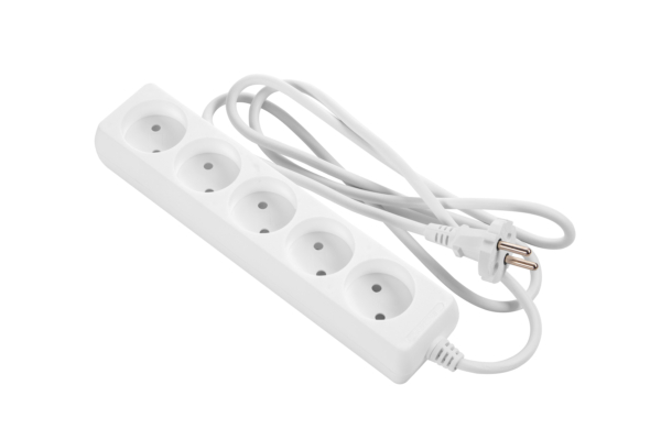 2E Power strip, 5XCEE7/17, 2G*1.0мм, 1.5m, white