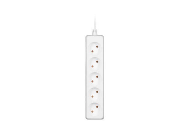 2E Power strip, 5XCEE7/17, 2G*1.0мм, 1.5m, white