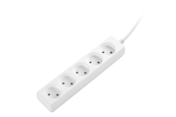 2E Power strip, 5XCEE7/17, 2G*1.0мм, 1.5m, white