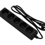 2E Power strip, 5XCEE7/17, 2G*1.0мм, 1.5m, black