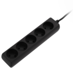 2E Power strip, 5XCEE7/17, 2G*1.0мм, 1.5m, black