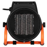 2E Industrial fan heater electric, 2kW, 20m2, 197 m3/h, ceramic heating element (PTC), black