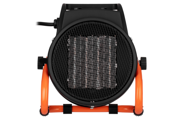 2E Industrial fan heater electric, 2kW, 20m2, 197 m3/h, ceramic heating element (PTC), black