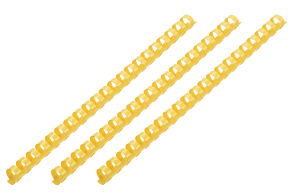 2E Plastic combs for the binder 10mm yellow 100pcs