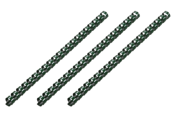 2E Plastic combs for the binder 14mm dark green 100pcs