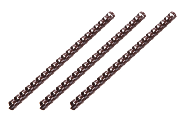 2E Plastic combs for the binder 14mm chocolate 100pcs