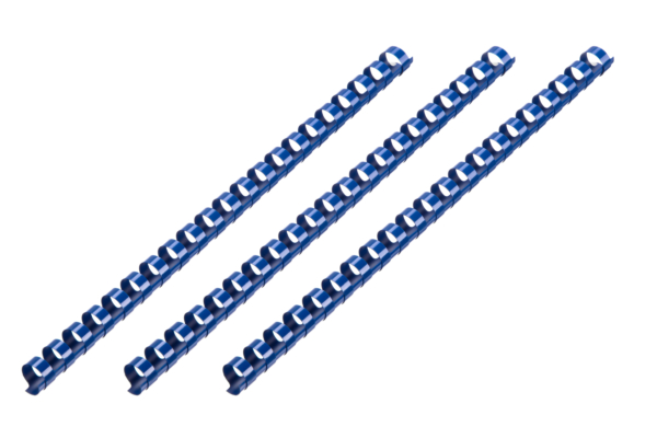 2E Plastic combs for the binder 25mm cyan 50pcs