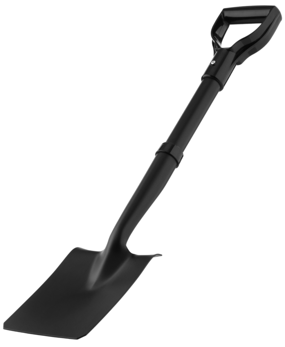 2E Straight shovel Fold, steel handle, 2 mm, 70 cm, 1.05kg