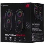 2E Multimedia speaker PCS234 RGB, 2.0, USB, Black